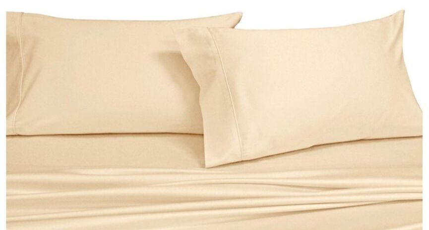 300 TC 100/% Cotton Solid Bed Sheet Set fits up to 16/" Deep Mattress E*